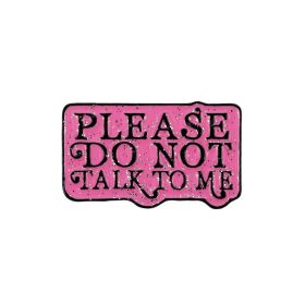Creative Dialog Box Letter Pin Alloy Drip Glazed Brooch (Option: A)