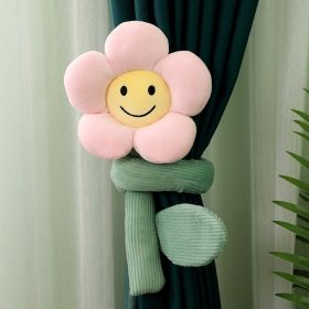 Cotton Flower Long Pillow Huge Funny Big Flower Cute Tulip Curtain Buckle Ins Style Tulip Cartoon Flower (Option: Pink SUNFLOWER-95cm)