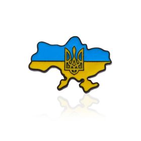 Europe And The United States New Amazon Wish Express Ukrainian Flag Brooch Badge (Option: CC536)