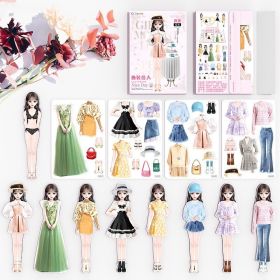 Magnetic Dressing Stickers Baby Clothing Stickers Book (Option: Qiqi)
