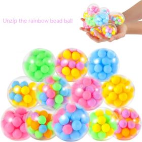 Stress Relief Ball Squeezing Toy TPR Soft Rubber Slow Rebound Vent Ball (Option: 6cm Macaron Color Bead Ball)