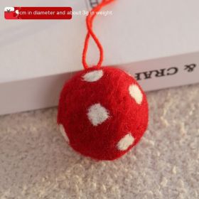 Material Ankle Bite Christmas Poison Pendant (Option: Wool Ball Snow Point)