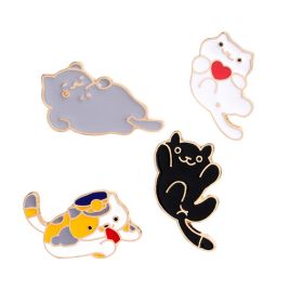 Brooch Cartoon Cute Stay Cute Animal Kitty Expression (Option: coordinates)
