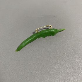 Three-dimensional Food Pin Badge Is Funny (Option: Small green pepper brooch)