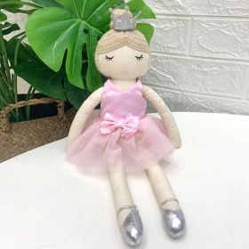Children's Gift Girl Comfort To Sleep With Cute Ragdoll Plush Toy (Option: Pink Ballet Skirt Doll-35cm)