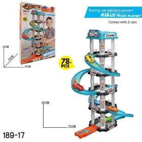Track Toys Children's Large Ejection Parking Lot Plastic Toys (Option: Rail Car 62 Pieces)