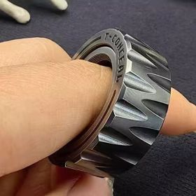 Decompression Toy Toy Fingertip Gyro Useful Tool For Pressure Reduction Ring (Option: Stainless Steel Machinist Gear)