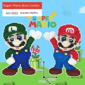 Violent Bear Building Blocks Toy Decoration Trend Creative (Option: Red And Green Mario)