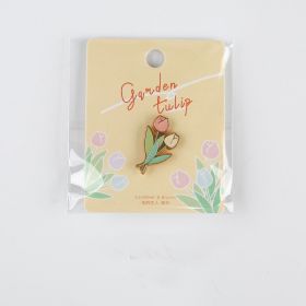 Letter Lover Brooch Cute Animals (Option: Tulip)