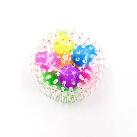 Stress Relief Ball Squeezing Toy TPR Soft Rubber Slow Rebound Vent Ball (Option: 6cm Rainbow Burr Ball)