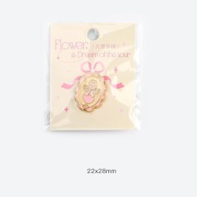 Metal Emblem Flower And Dream Tour Retro Girl Breastpin (Option: Angel Paradise)