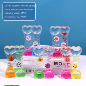 Creative Oil Drops Decoration Toys Home (Option: Random Color-Color Doppel Herz Wheel)