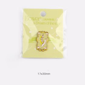 Metal Emblem Flower And Dream Tour Retro Girl Breastpin (Option: Wind Whispering Tales)