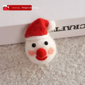 Material Ankle Bite Christmas Poison Pendant (Option: Wool Round Snowman)