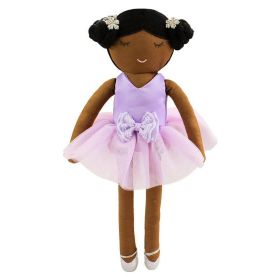 Cute Dress-up Ragdoll Girls Playing House Plush Toy (Option: Purple Bow Doll-35cm)