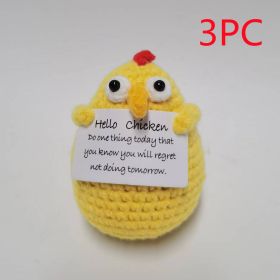 Fashion Hand Crocheted Funny Toy (Option: Hello Chicken 9CM-3PCS)