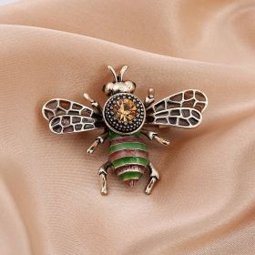 Cartoon Cute Bee Zircon Diamond Pearl Brooch (Option: 6style)