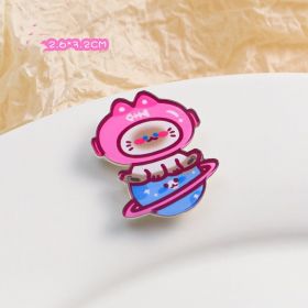 Cartoon Acrylic Brooch Cute Decorative Accessories (Option: The Meow Star Man)