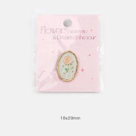 Metal Emblem Flower And Dream Tour Retro Girl Breastpin (Option: Star Rose)