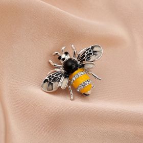 Cartoon Cute Bee Zircon Diamond Pearl Brooch (Option: 11style)