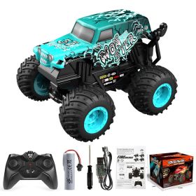 Music Light Remote Control 360 Degrees Rotary Dinosaur Head Shark Head Children's Toy Car (Option: T200 Cyan-120)