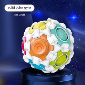 Decompression Fingertip Gyro Football Magic Ball Desktop Decompression (Option: Real Color Gyro White-Fingertip Gyro)