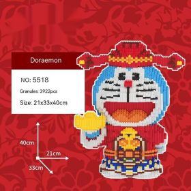 Violent Bear Building Blocks Toy Decoration Trend Creative (Option: God Of Wealth Doraemon)