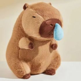 New Capibara Snot Withdraw Doll Doll Plush Toy Capybara Ugly And Cute Pillow Capybara Online Influencer Cute (Option: Brown-23x25cm)