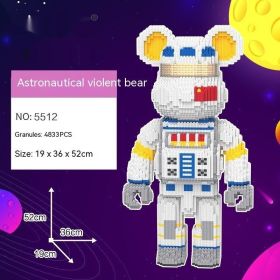 Violent Bear Building Blocks Toy Decoration Trend Creative (Option: Astronaut Violent Bear)