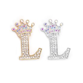 Fashion English Letter Brooch Creative Clothing Accessories (Option: Silver-L)