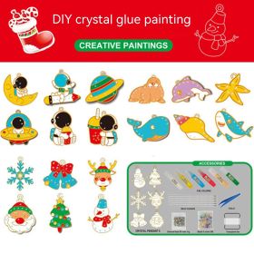 Crystal Glue Painting Handmade Doodle Coloring Toys Free Gel Painting (Option: Christmas Series)