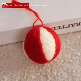 Material Ankle Bite Christmas Poison Pendant (Option: Wool Ball Stitching)