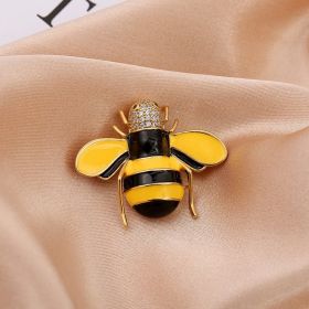Cartoon Cute Bee Zircon Diamond Pearl Brooch (Option: 3style)