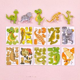 Cartoon Dinosaur 3D Puzzle Model Children DIY Handmade (Option: Dinosaur Puzzle Random One)