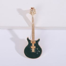 Women's Fashion Alloy Oil Drip Guitar Corsage (Color: Green)