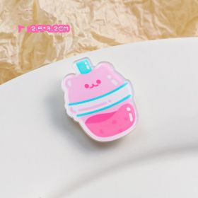 Cartoon Acrylic Brooch Cute Decorative Accessories (Option: Fruit tea)