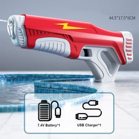 Rechargeable High-voltage Continuous Long-range Toy Gun (Color: Red)