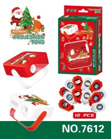 Christmas Atmosphere Props Projection Lamp Children's Toys (Option: White 12 Christmas Card-Opp Bags)