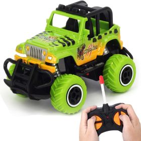 Children's Wireless Remote-control Automobile Electric Jeep Toy (Option: Green SUV)