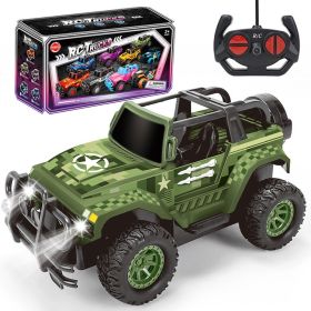 Children's Wireless Remote-control Automobile Electric Jeep Toy (Option: Military Remote Control Jeep)