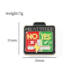 Mood Conversion Metal Brooch Sliding Personality Social Power (Color: Black)
