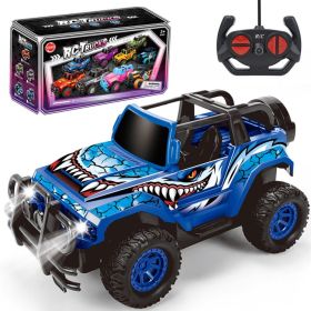 Children's Wireless Remote-control Automobile Electric Jeep Toy (Option: Demon Remote Control Jeep)
