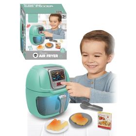 New Children Play House Kitchen Simulation Toy Air Fryer (Color: Green)