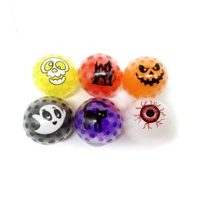 Stress Relief Ball Squeezing Toy TPR Soft Rubber Slow Rebound Vent Ball (Option: 45mm Halloween Beads)