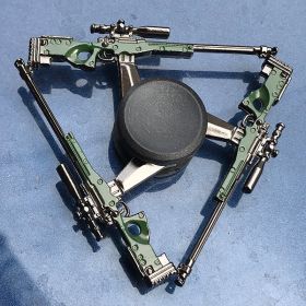 Retro Metal Alloy King Eating Chicken Fingertip Gyro (Option: Chicken AWM Sniper Rifle)