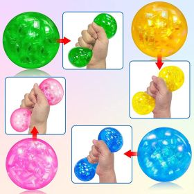 Stress Relief Ball Squeezing Toy TPR Soft Rubber Slow Rebound Vent Ball (Option: 6cm Ribbon Ball)
