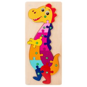3-year-old Children's Three-dimensional Puzzle Cartoon 3D Buckle (Option: Vertical Dragon)