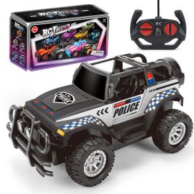 Children's Wireless Remote-control Automobile Electric Jeep Toy (Option: Police Car Remote Control Jeep)