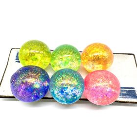 Stress Relief Ball Squeezing Toy TPR Soft Rubber Slow Rebound Vent Ball (Option: 6cm Aurora Malt Sugar Ball)