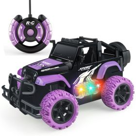 Children's Wireless Remote-control Automobile Electric Jeep Toy (Option: SUV Purple Without Battery)